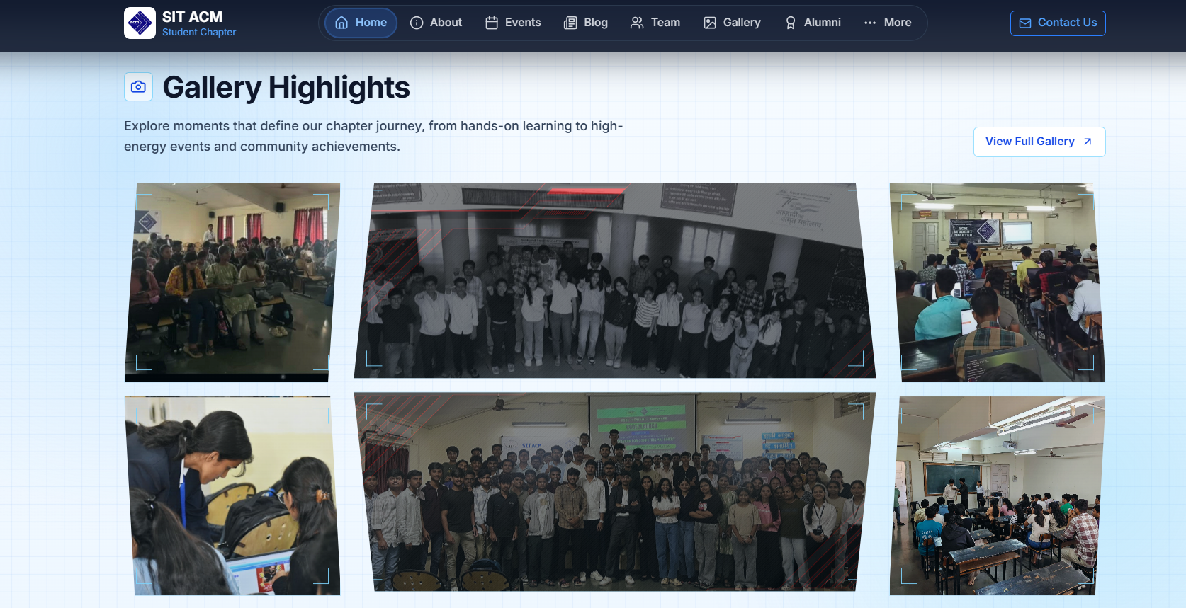 SIT ACM Website Screenshot 2