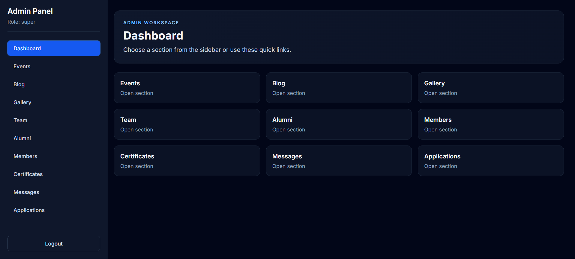 SIT ACM Website Screenshot 6